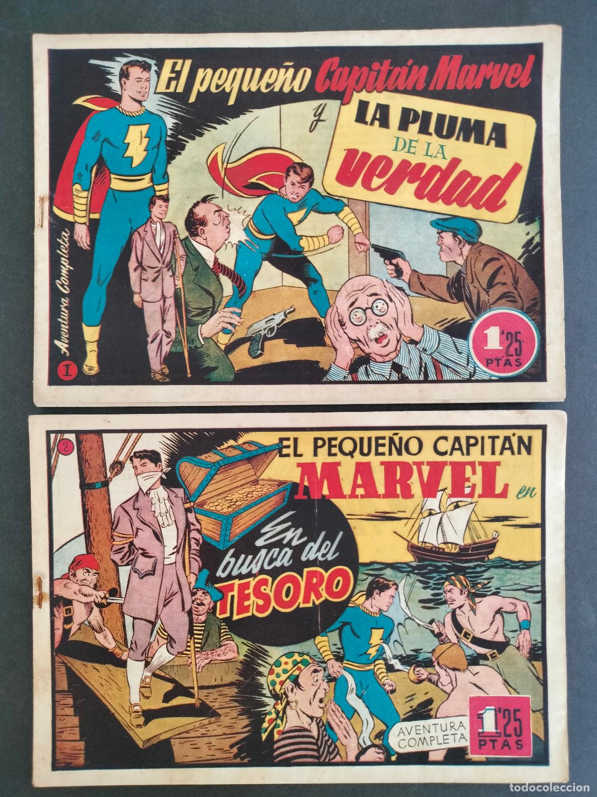 Giornalini: EL PEQUE&Ntilde;O CAPITAN MARVEL N&ordm; 1 Y N&ordm; 2 ORIGINAL DE EPOCA HISPANO AMERICANA 1948 EXCELENTE ESTADO!!!