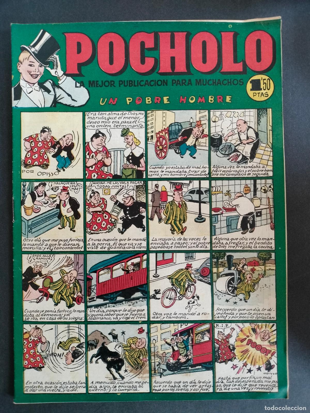 Comics: POCHOLO N&ordm; 2 - UN POBRE HOMBRE- ORIGINAL DE EPOCA HISPANO AMERICANA 1951 EXCELENTE!!!