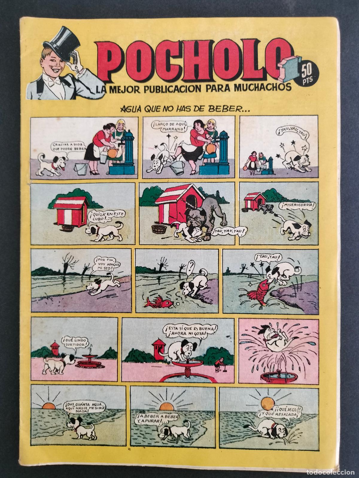 Tebeos: POCHOLO N&ordm; 3 - AGUA QUE NO HAS DE BEBER... - ORIGINAL DE EPOCA HISPANO AMERICANA 1951 EXCELENTE!!!