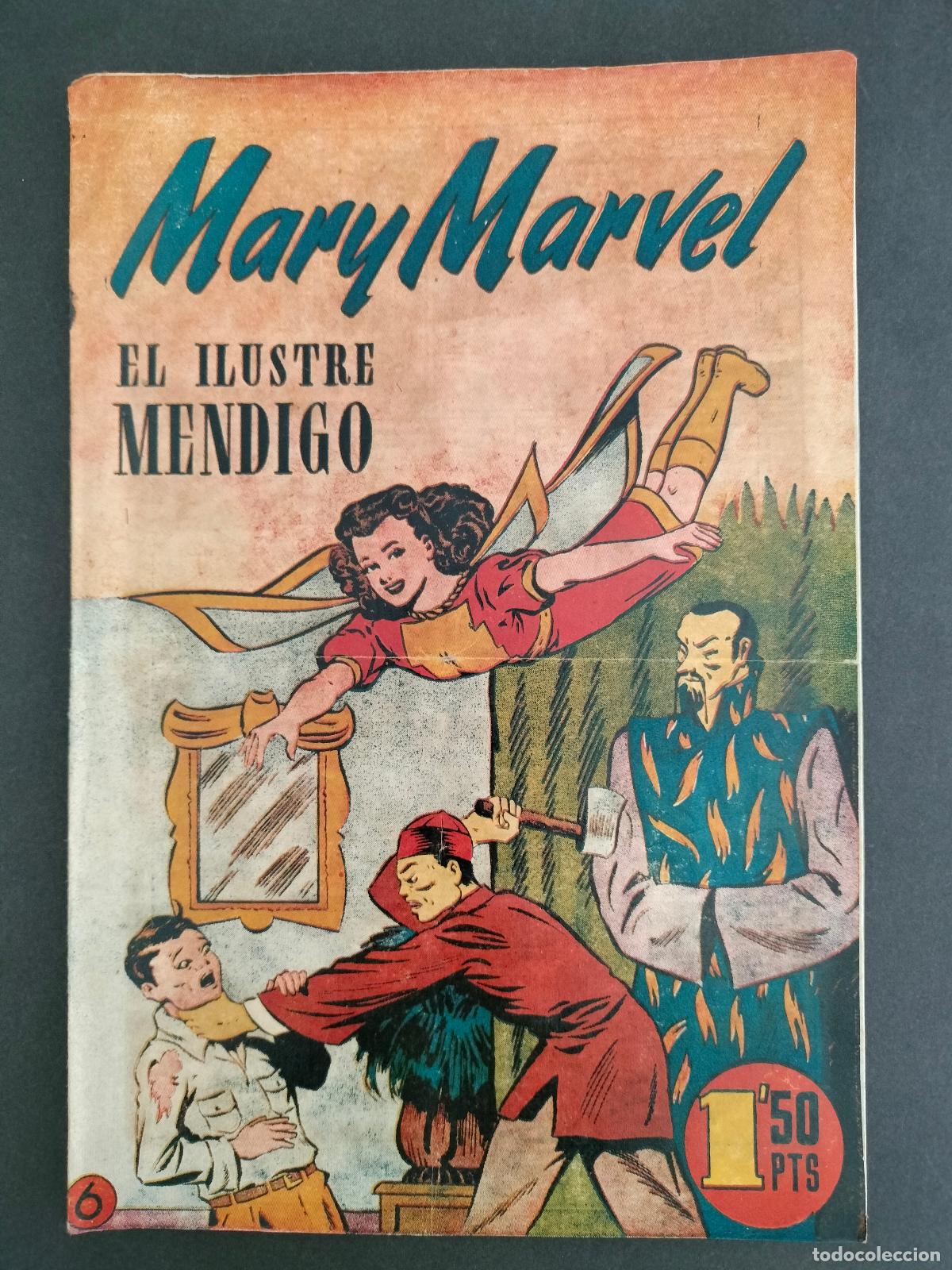 Tebeos: MARY MARVEL N&ordm; 6 - EL ILUSTRE MENDIGO - ORIGINAL HISPANO AMERICANA 1948 MUY BUEN ESTADO!!!