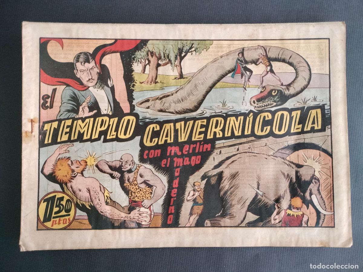Comics: MERLIN N&ordm; 42 - EL TEMPLO CAVERNICOLA - ORIGINAL HISPANO AMERICANA 1945