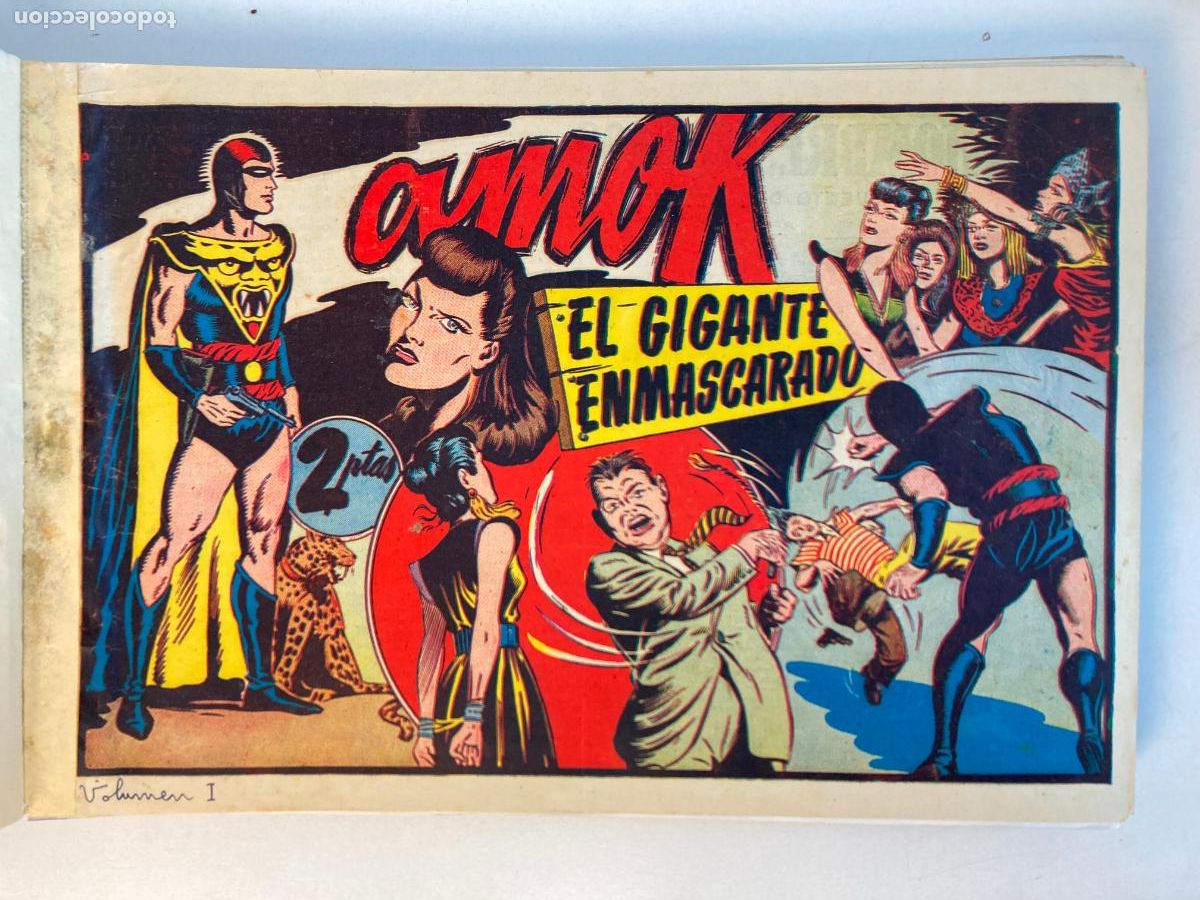 Tebeos: AMOK EL GIGANTE ENMASCARADO, ORIGINAL, TOMO CON LOS 33 PRIMEROS NUMEROS - HIPANO AMERICANA