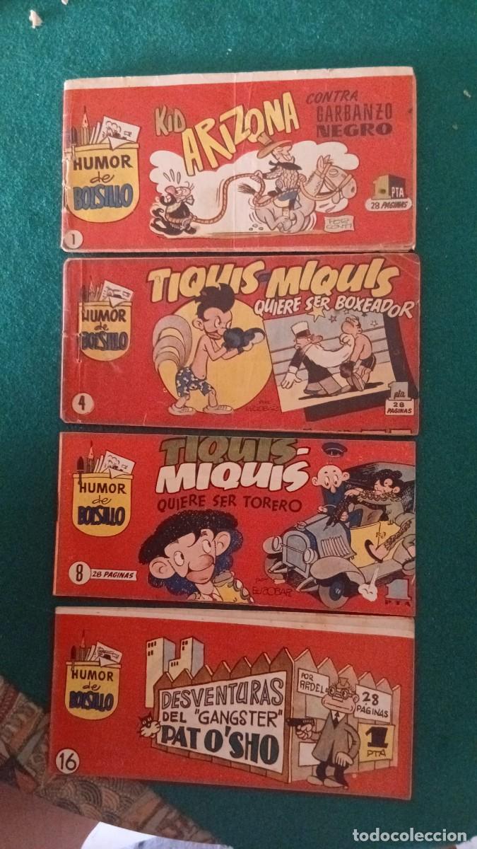 Tebeos: Humor de bolsillo, 1, 4, 8 y 16, Hispano americana en buen estado bolsa JJ
