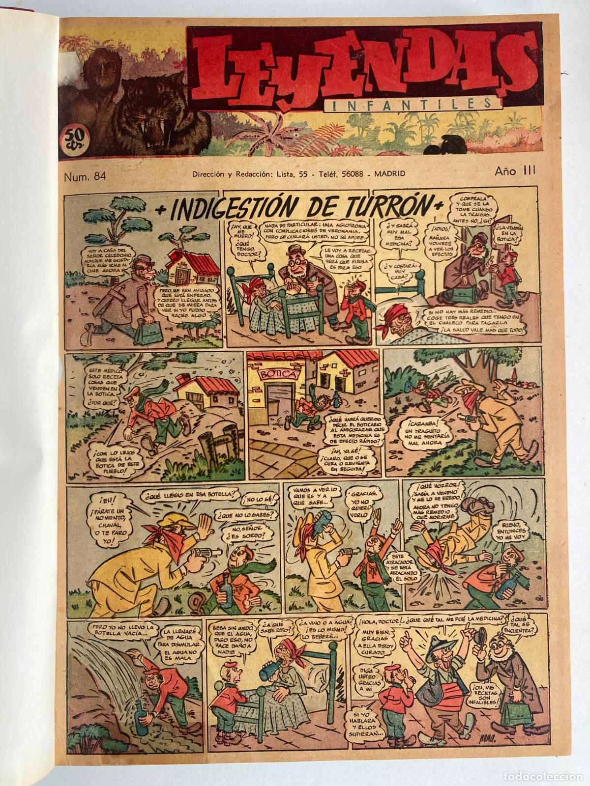 Tebeos: LEYENDAS INFANTILES, HISPANO AMERICANA - DEL 84 AL 182 DE LUJO, ENCUADERNADOS, MAS ALMANAQUES