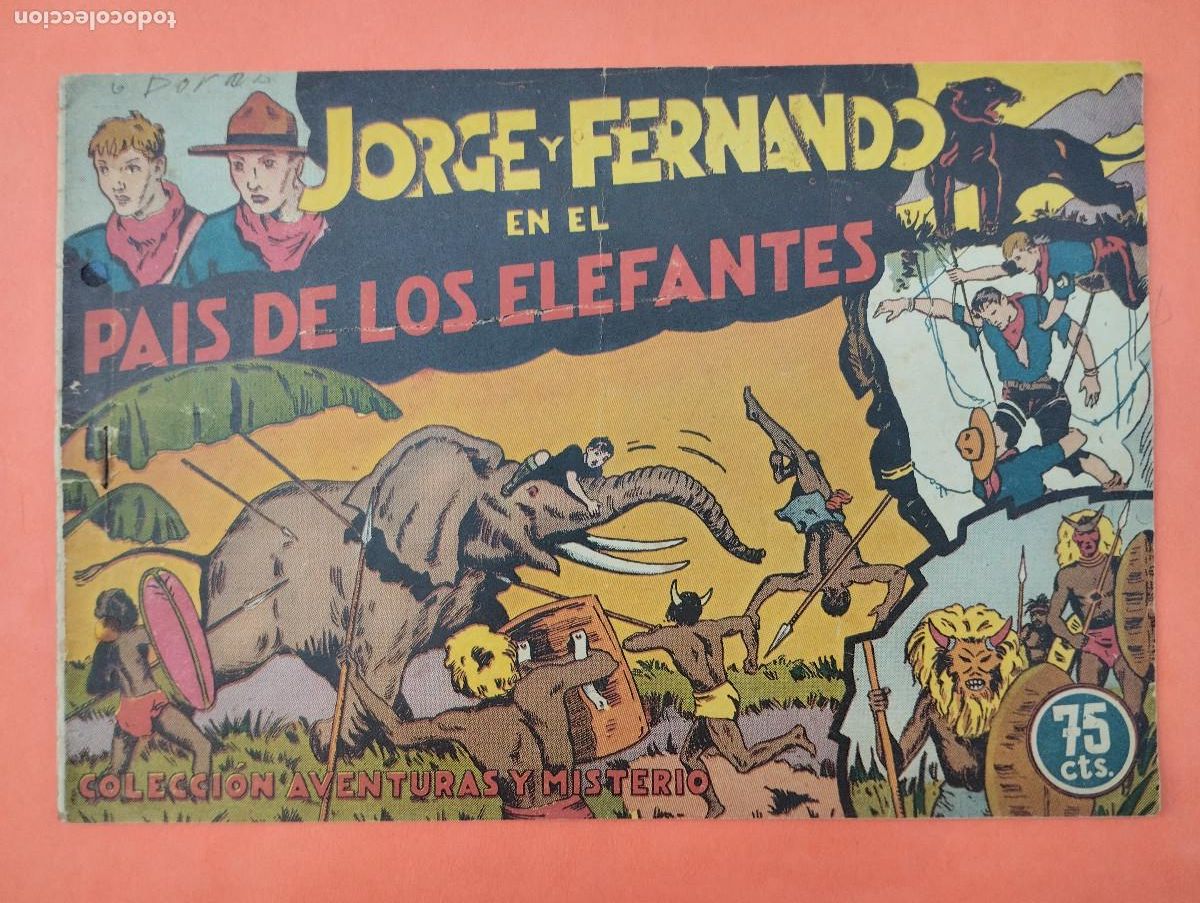 Tebeos: JORGE Y FERNANDO EN EL PAIS DE LOS ELEFANTES. COLECCI&Oacute;N AVENTURAS Y MISTERIO