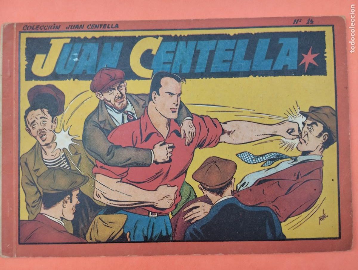 Tebeos: JUAN CENTELLA TOMO ROJO N&ordm; 14, TAMA&Ntilde;O GRANDE 22X32 (HISPANO AMERICANA.