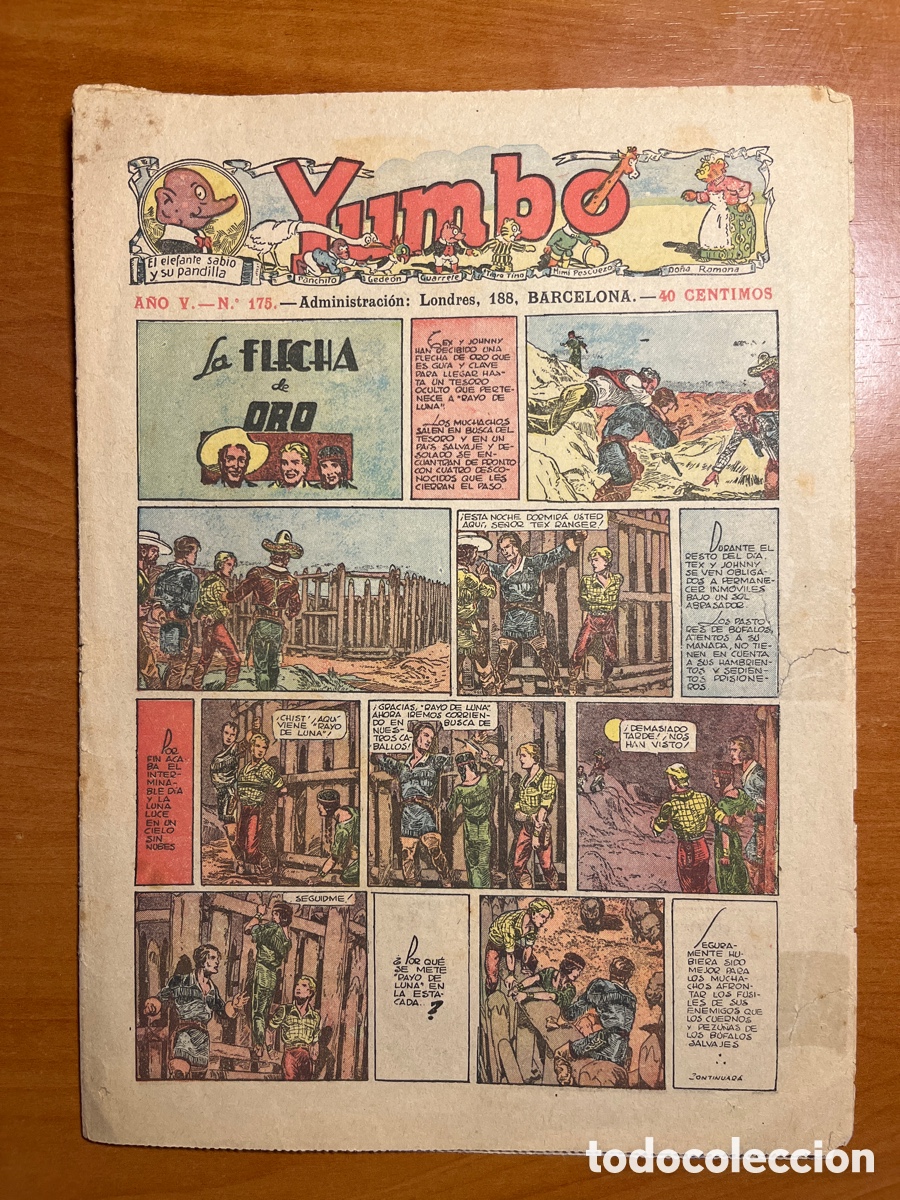 Tebeos: YUMBO N&Uacute;MERO 175, (HISPANO AMERICANA), DE LOS &Uacute;LTIMOS!!
