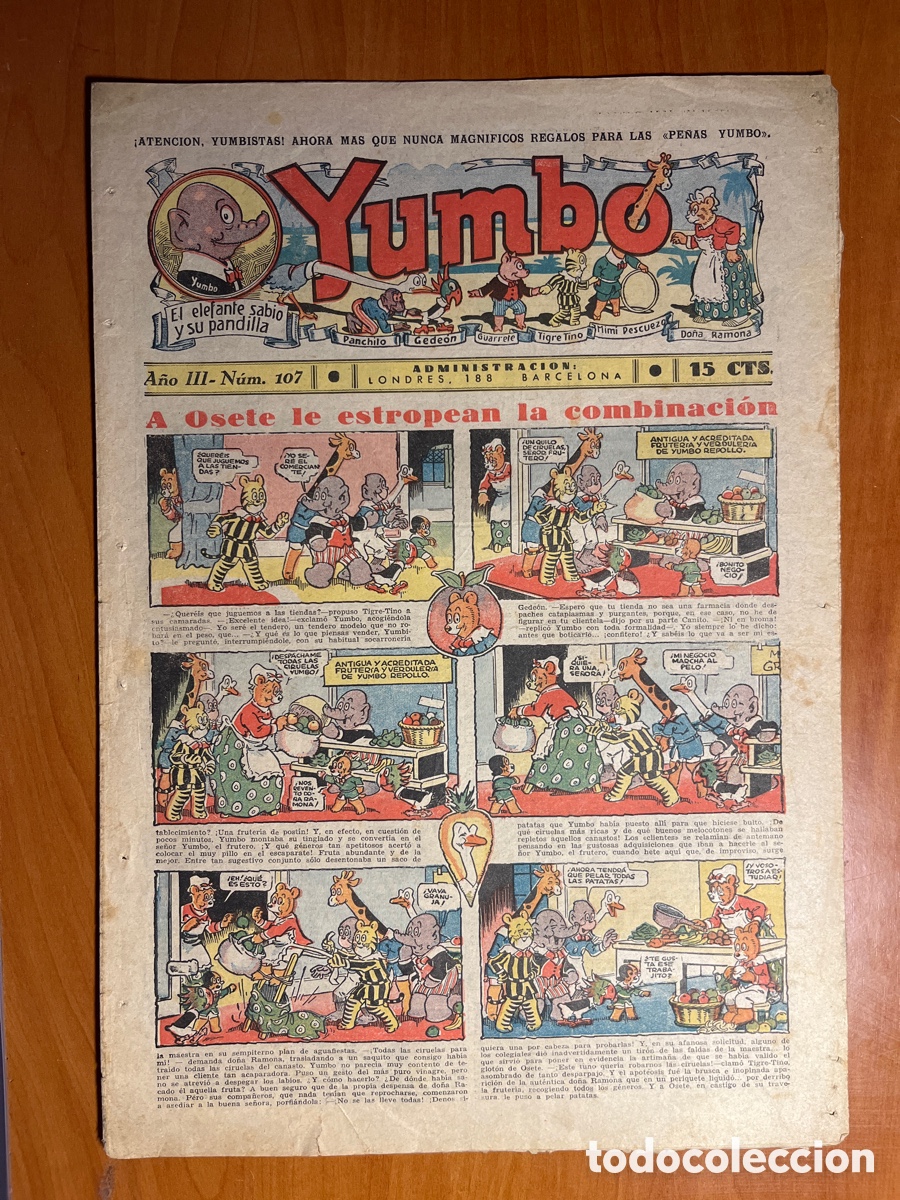 Tebeos: YUMBO N&Uacute;MERO 107, (HISPANO AMERICANA)