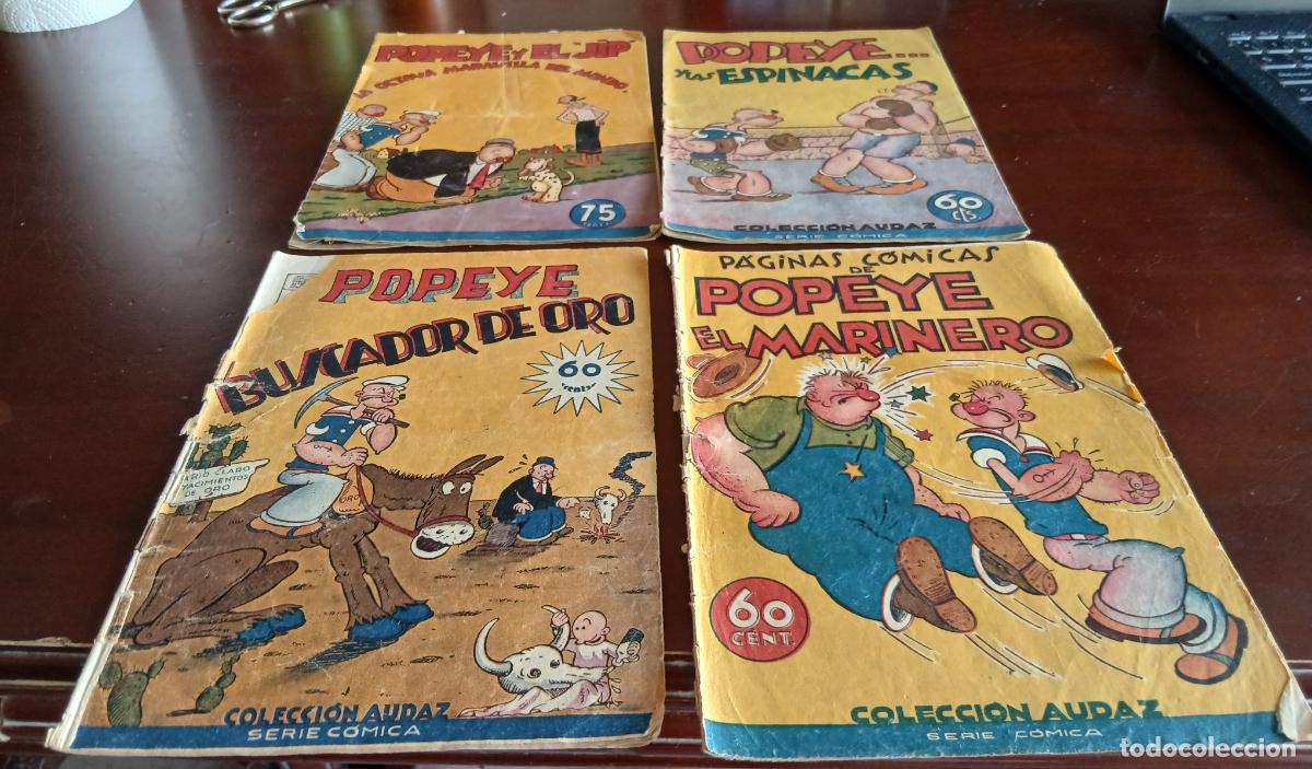 Tebeos: POPEYE 4 TEBEOS- 1942 - HISPANO AMERICANA DE EDICIONES S.A (LEER DESCRIPCION)