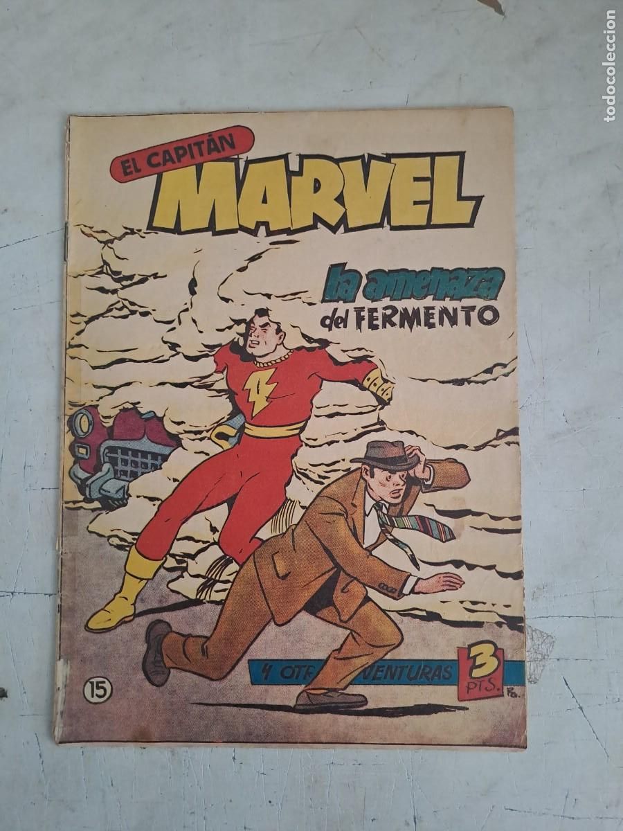 Tebeos: El capit&aacute;n Marvel 15, Hispano americana en buen estado Bolsa DA