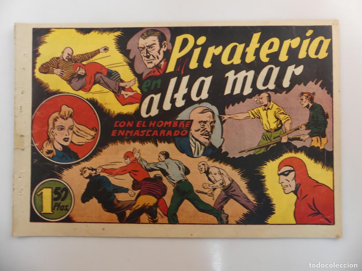 Tebeos: PIRATERIA EN ALTA MAR &ndash; CON EL HOMBRE ENMASCARADO &ndash; EDITORIAL HISPANO AMERICANA