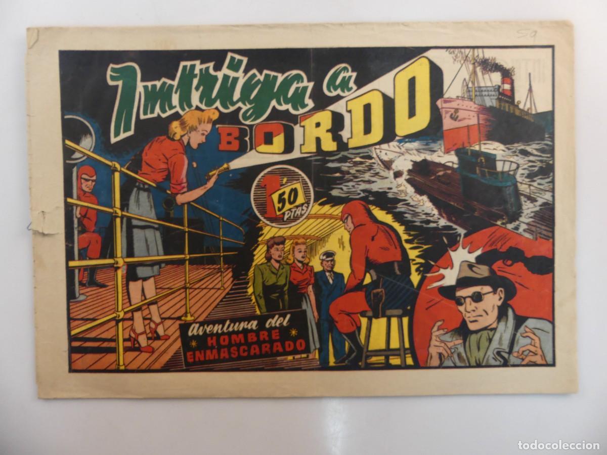 Tebeos: AVENTURA DEL HOMBRE ENMASCARADO &ndash; INTRIGA A BORDO EDITORIAL HISPANO AMERICANA