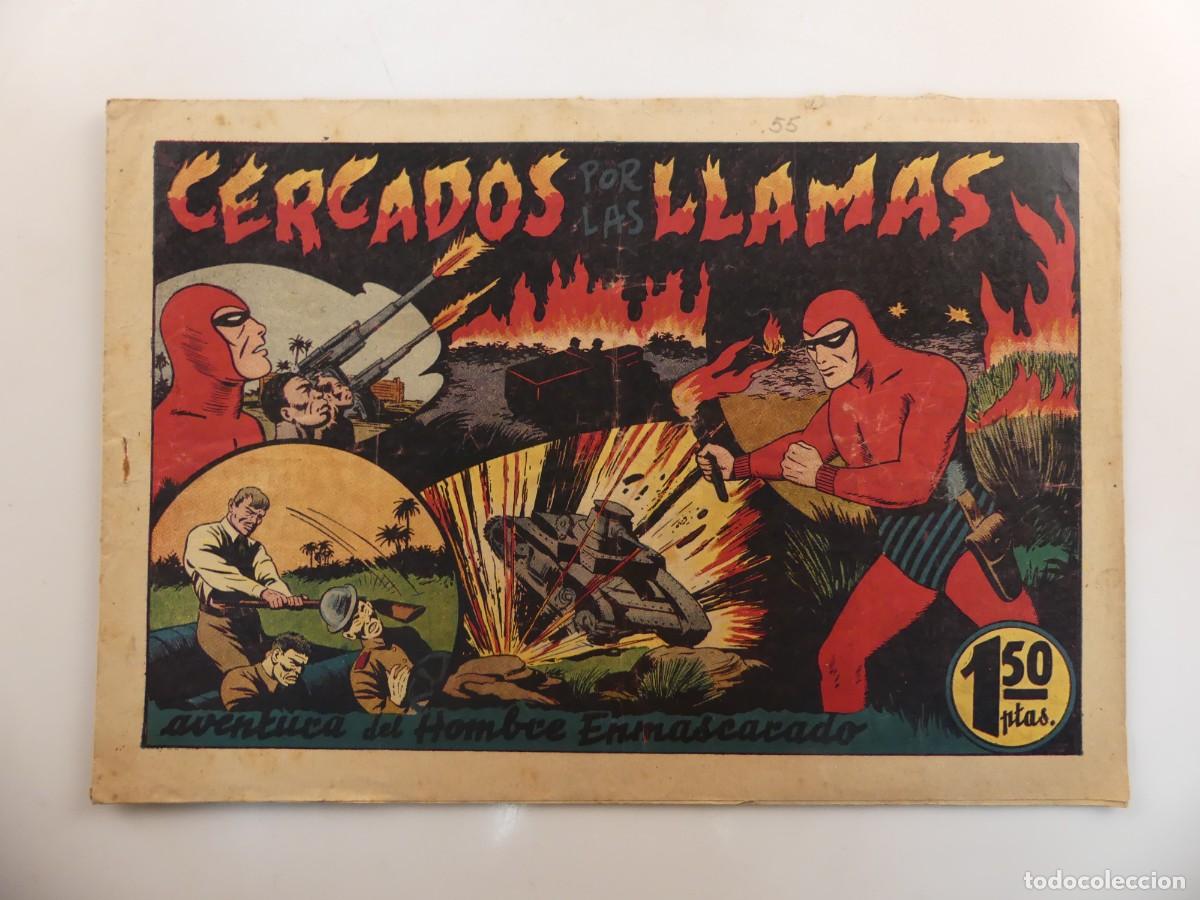 Tebeos: AVENTURA DEL HOMBRE ENMASCARADO &ndash; CERCADOS POR LAS LLAMAS - HISPANO AMERICANA