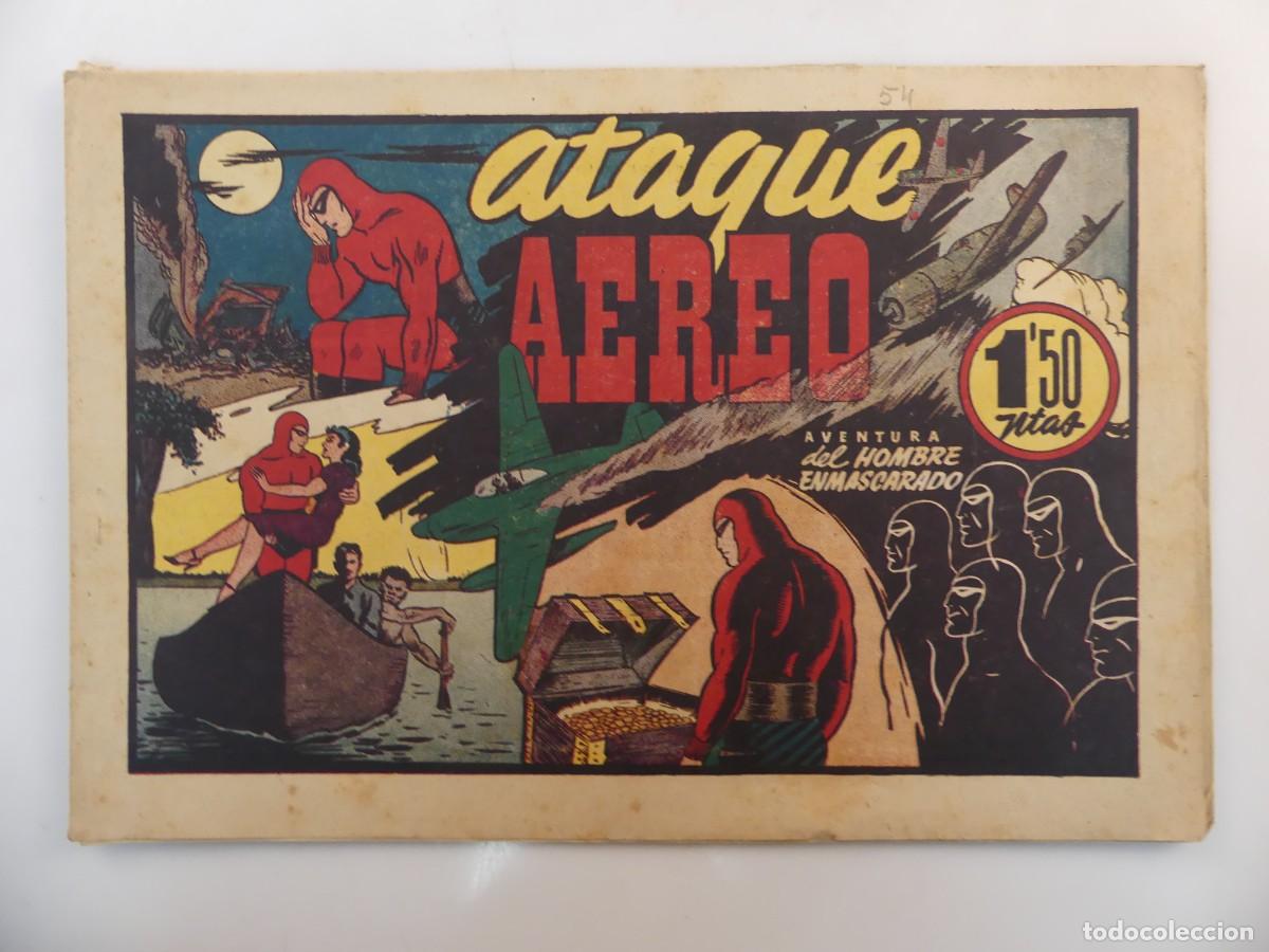 Tebeos: AVENTURA DEL HOMBRE ENMASCARADO &ndash; ATAQUE AEREO - EDITORIAL HISPANO AMERICANA