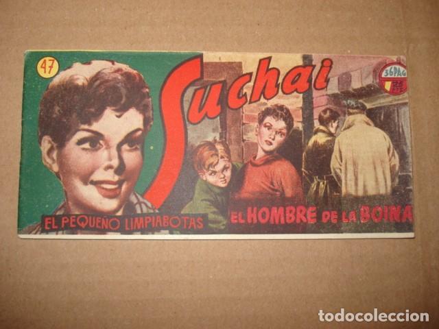 Tebeos: Suchai, el peque&ntilde;o limpiabotas, 47: el hombre de la boina, 1950, Hispano Americana, muy buen estado