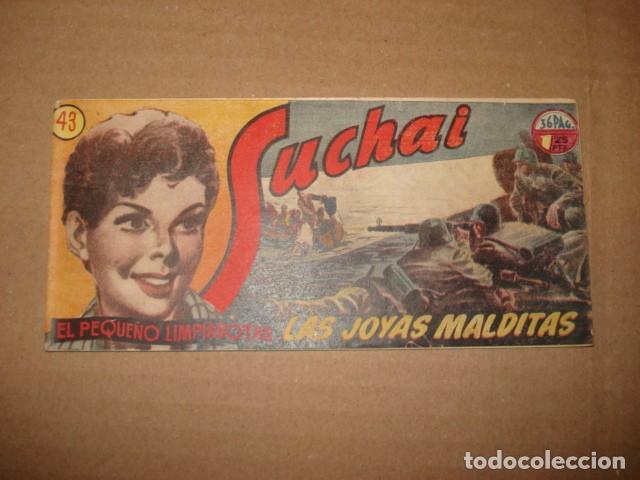 Tebeos: Suchai, el peque&ntilde;o limpiabotas, 43: las joyas malditas, 1950, Hispano Americana, muy buen estado