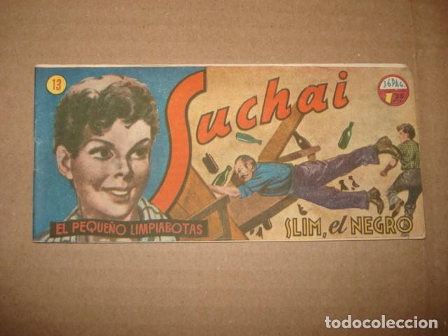 Tebeos: Suchai, el peque&ntilde;o limpiabotas, 13: Slim, el negro, 1950, Hispano Americana, muy buen estado
