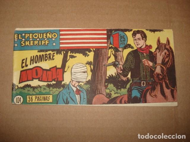 Tebeos: El peque&ntilde;o sheriff, 104: el hombre momia, 1950, Hispano Americana, muy buen estado