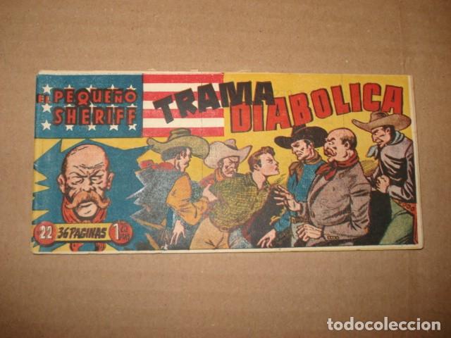 Tebeos: El peque&ntilde;o sheriff, 22: trama diab&oacute;lica, 1949, Hispano Americana, muy buen estado