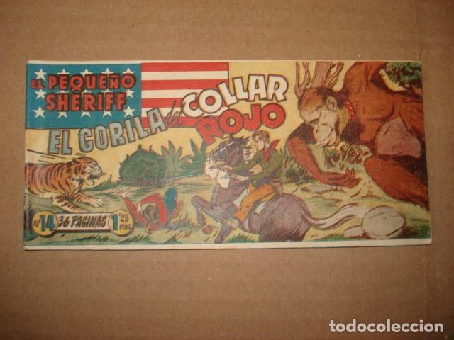 Tebeos: El peque&ntilde;o sheriff, 14: el gorila del collar rojo, 1948, Hispano Americana, muy buen estado