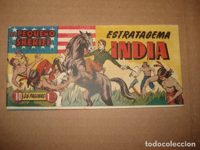 Tebeos: El peque&ntilde;o sheriff, 10: estratagema india, 1948, Hispano Americana, muy buen estado