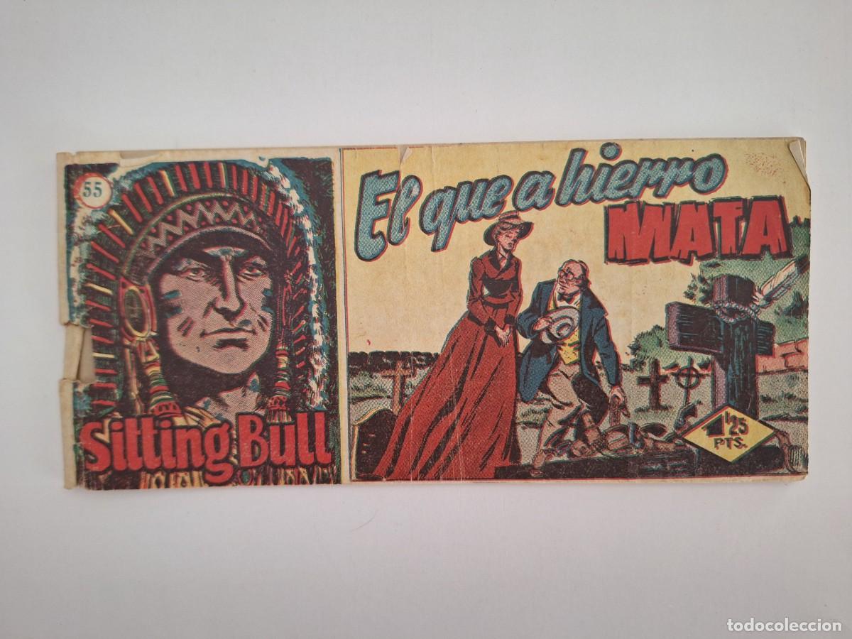 Tebeos: SITTING BULL N&ordm; 55 EL QUE A HIERRO MATA HISPANO AMERICANA FORMATO PEQUE&Ntilde;O 36 PAGINAS RV
