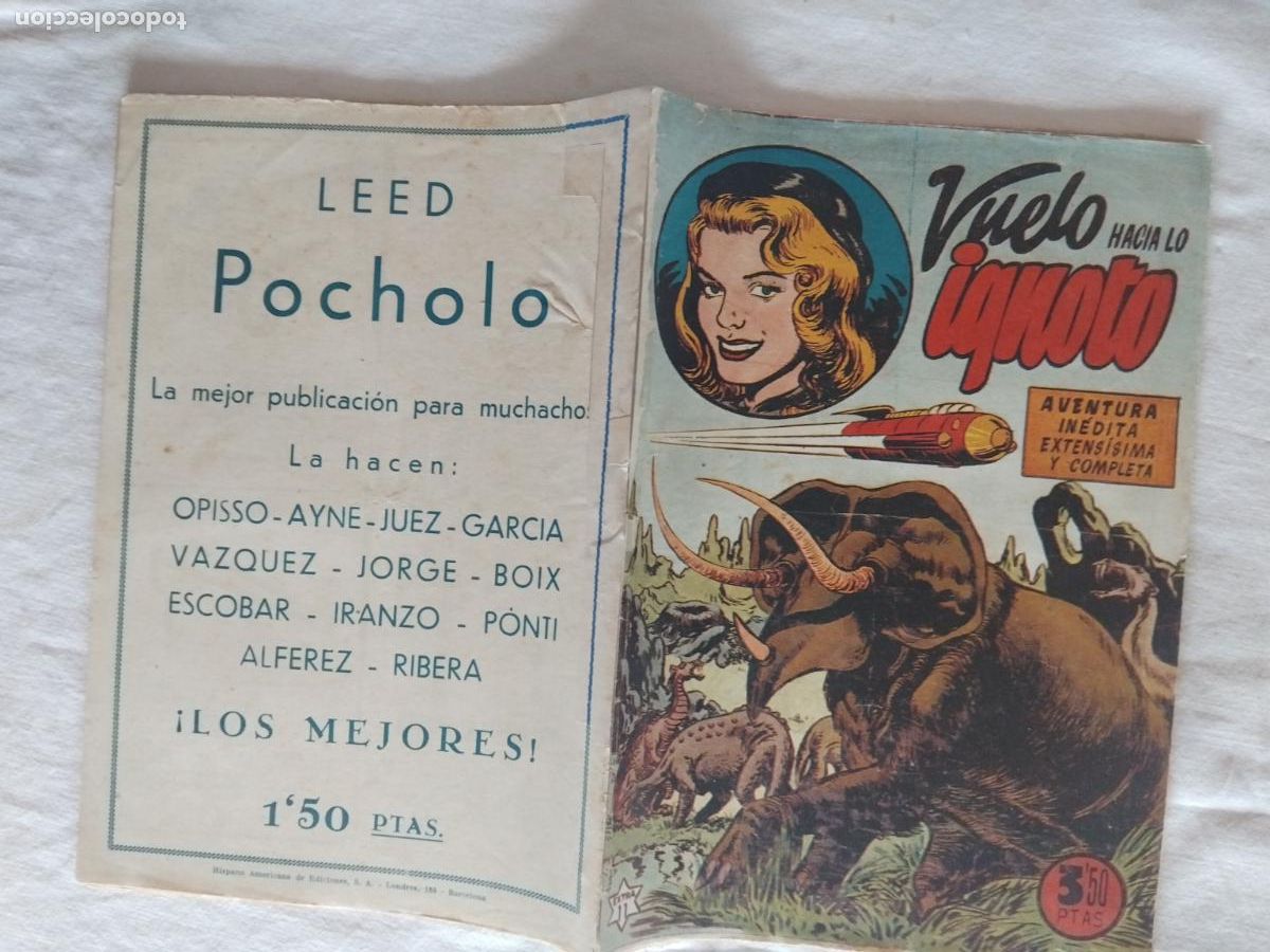 Tebeos: VUELO HACIA LO IGNOTO. EXTRA N&ordm; 11. HISPANO AMERICANA DE EDICIONES. ORIGINAL.