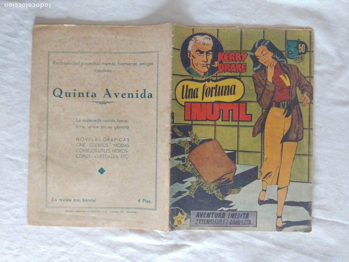 Tebeos: KERRY DRAKE. UNA FORTUNA INUTIL. EXTRA N&ordm; 15. HISPANO AMERICANA DE EDICIONES. ORIGINAL.