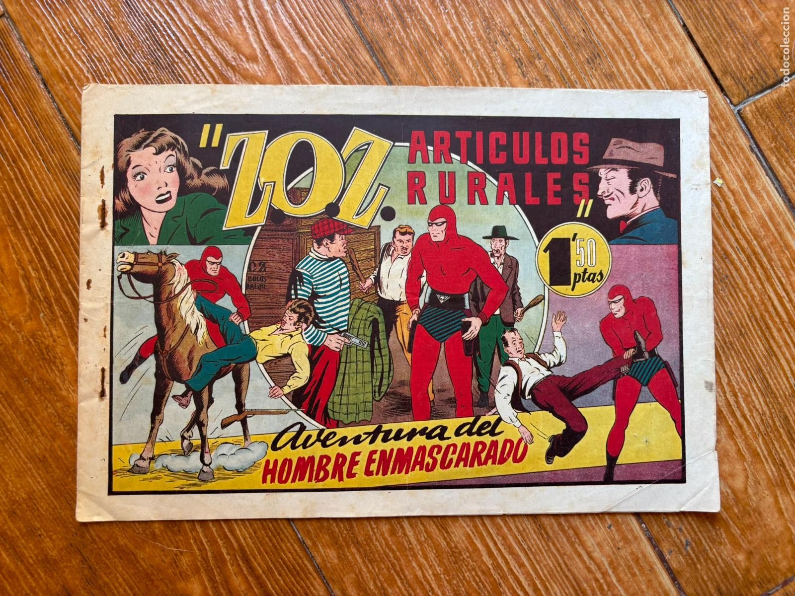 Tebeos: EL HOMBRE ENMASCARADO N&ordm; 38 ZOZ ARTICULOS RURALES Hispano Americana ORIGINAL 1942