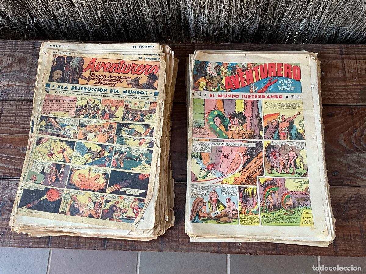 Tebeos: LOTE REVISTAS AVENTURERO -HISPANO AMERICANA A&Ntilde;OS 40-MIRAR FOTOS PARA VER SU ESTADO - CON USO