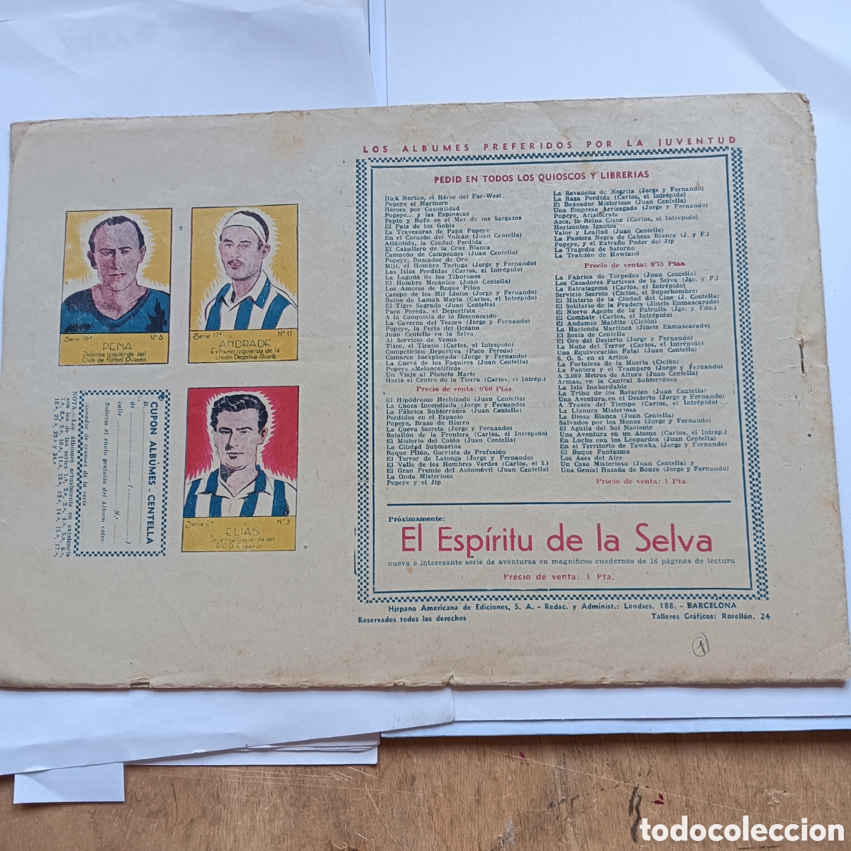 Tebeos: RAY ASTUR NUM1 HISPANO AM&Eacute;RICANA ORIGINAL - Foto 2