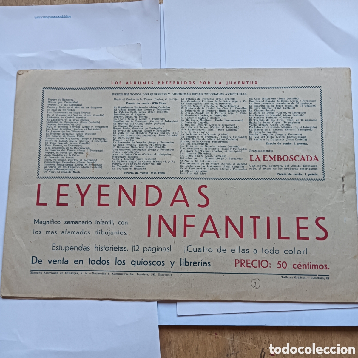 Tebeos: RAY ASTUR NUM2 HISPANO AM&Eacute;RICANA ORIGINAL - Foto 2