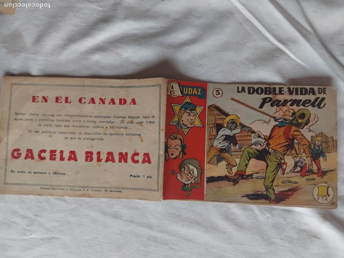 Tebeos: AUDAZ N&ordm; 5 HISPANO AMERICANA DE EDICIONES 1949. ORIGINAL.