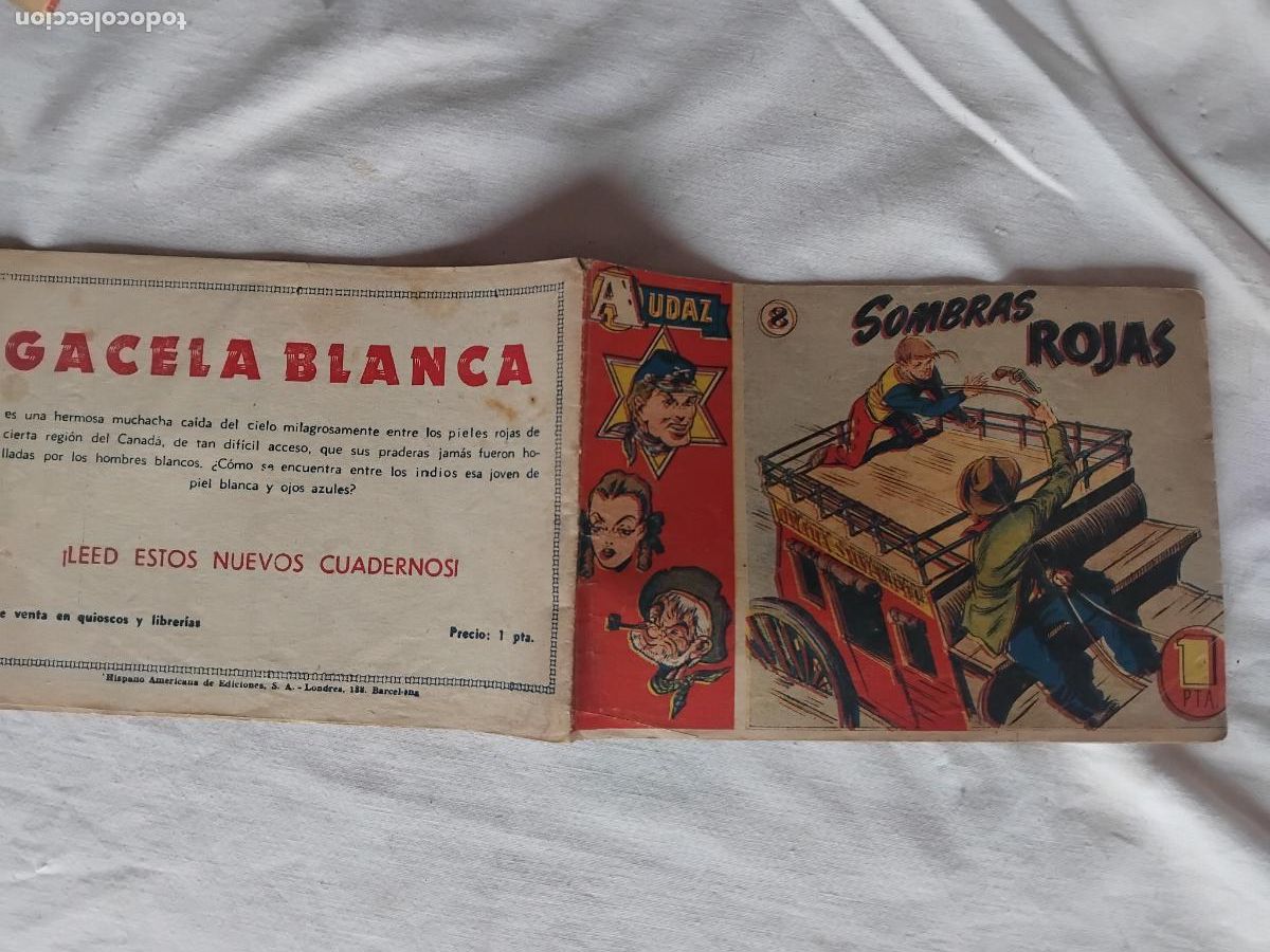Tebeos: AUDAZ N&ordm; 8 HISPANO AMERICANA DE EDICIONES 1949. ORIGINAL.