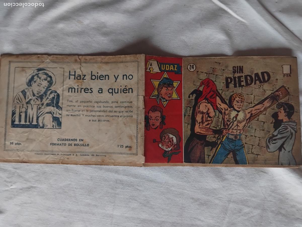 Tebeos: AUDAZ N&ordm; 24 HISPANO AMERICANA DE EDICIONES 1949. ORIGINAL.