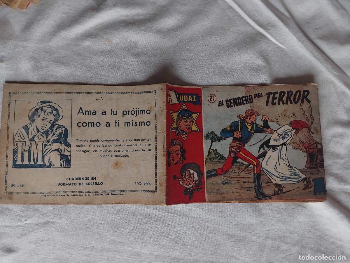 Tebeos: AUDAZ N&ordm; 21 HISPANO AMERICANA DE EDICIONES 1949. ORIGINAL.