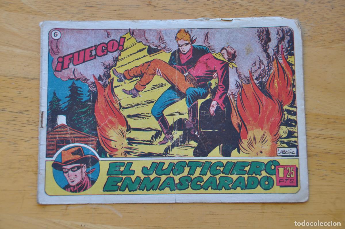 Tebeos: COMIC - EL JUSTICIERO ENMASCARADO N&ordm;6 - &iexcl;FUEGO! - EDITORIAL HISPANO AMERICANA