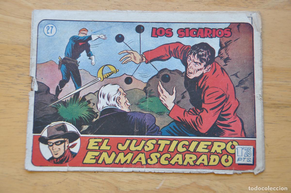 Tebeos: COMIC - EL JUSTICIERO ENMASCARADO N&ordm;27 - LOS SICARIOS - EDITORIAL HISPANO AMAERICANA