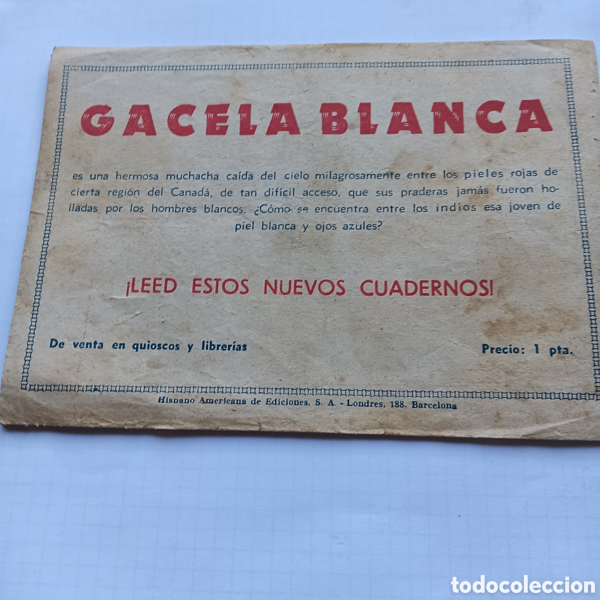 Tebeos: AUDAZ N&Uacute;M 6 HISPANO AM&Eacute;RICANA ORIGINAL - Foto 2
