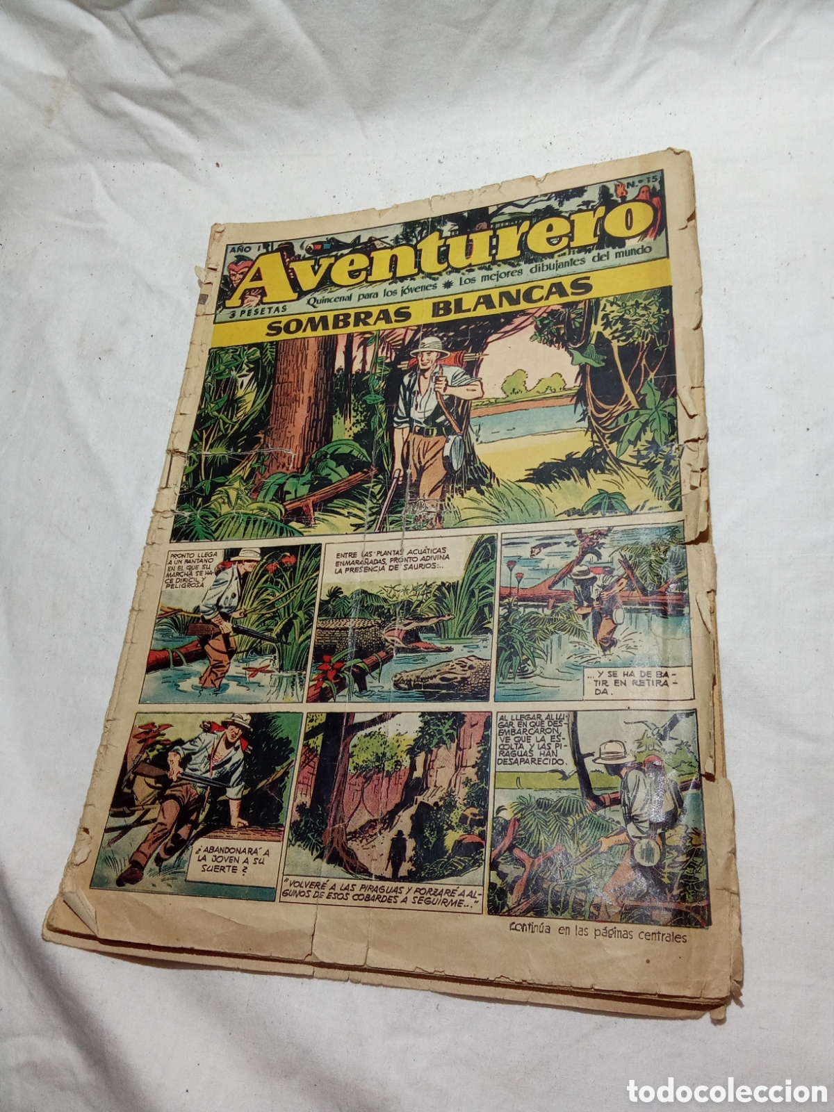 Tebeos: AVENTURERO N&deg;15, SOMBRAS BLANCAS ORIGINAL