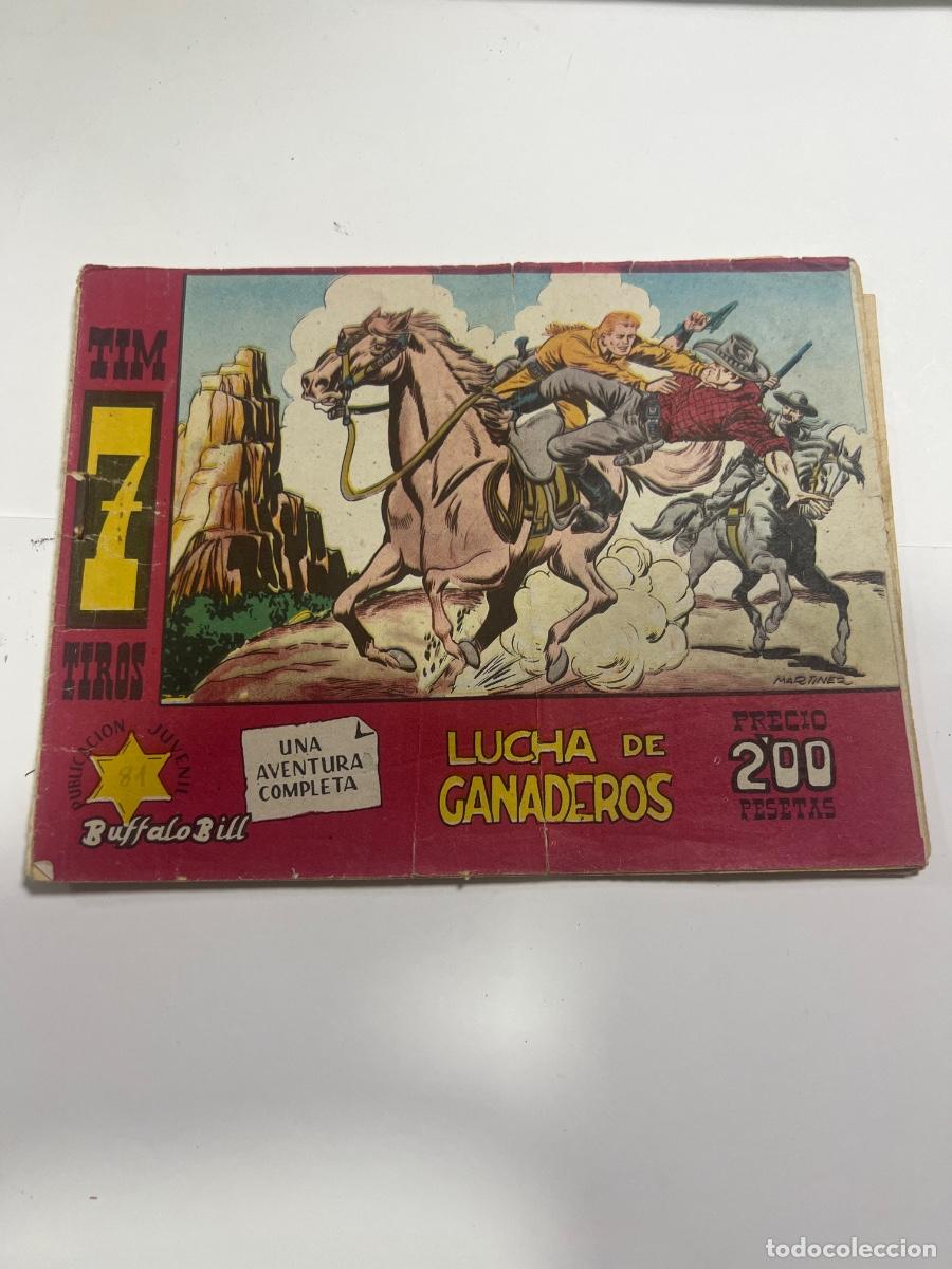 Tebeos: TIM 7 TIROS. LUCHA DE GANADEROS. UNA AVENTURA COMPLETA. EDICIONES HISPANO AMERICANO.