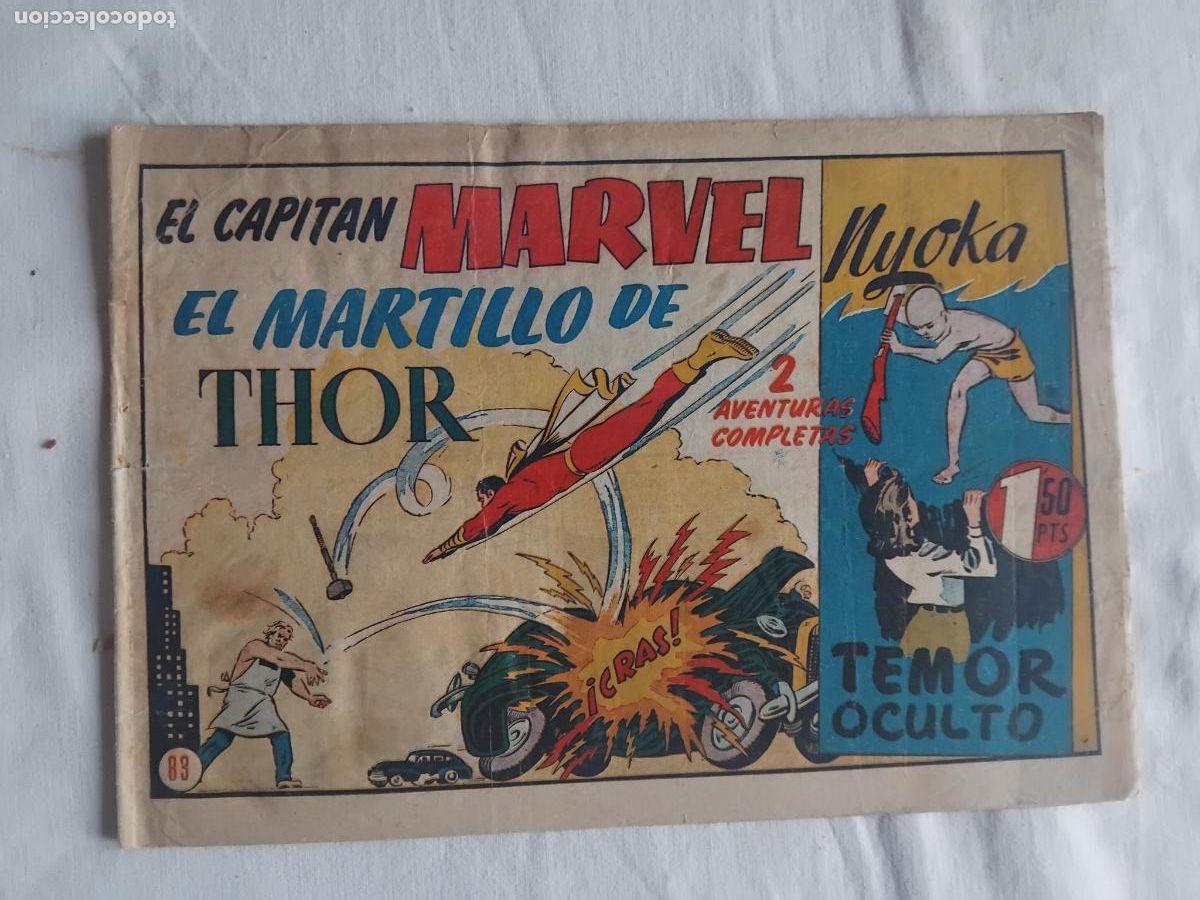 Tebeos: EL CAPITAN MARVEL N&ordm; 83. EL MARTILLO DE THOR. HISPANO AMERICANA DE EDICIONES. ORIGINAL.