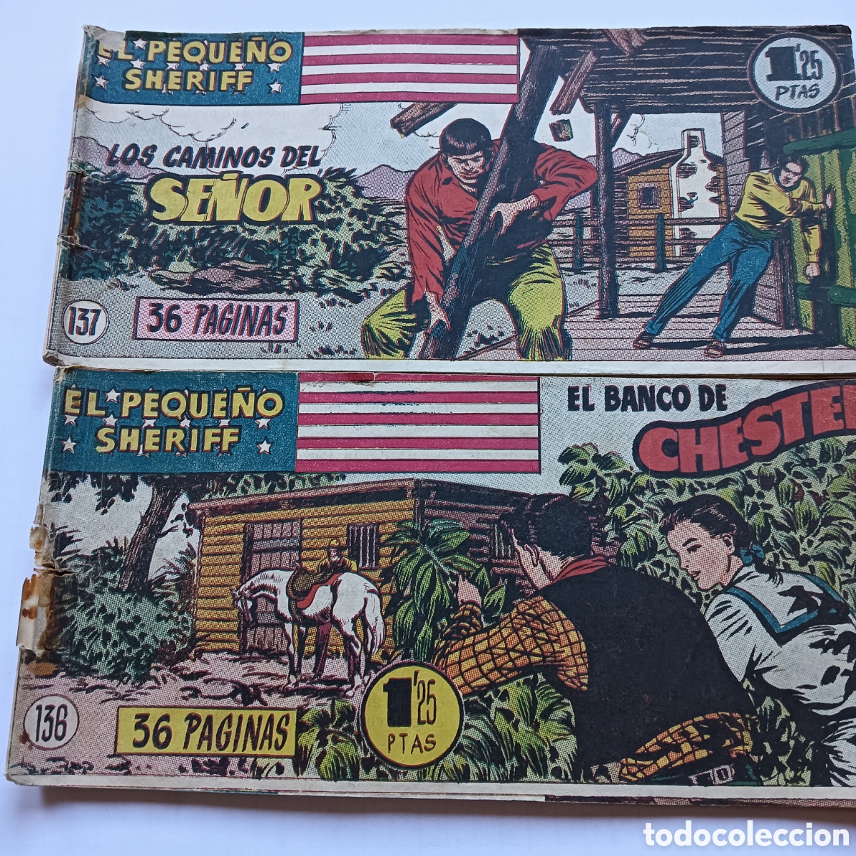 Tebeos: EL PEQUE&Ntilde;O SHERIFF N&Uacute;M 136-137
