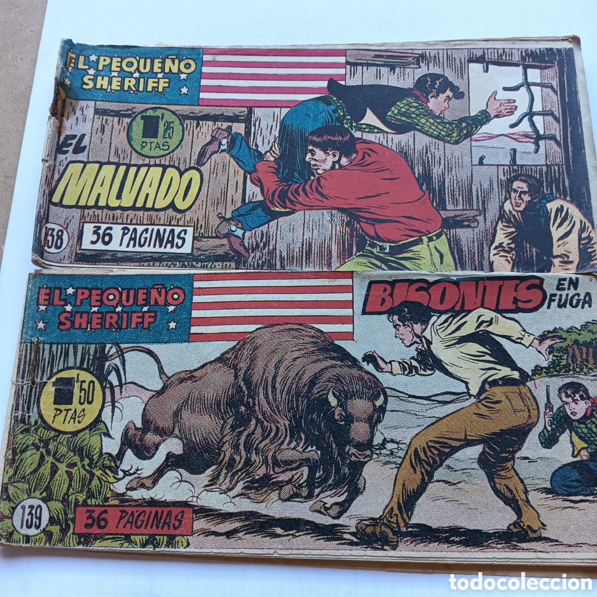 Tebeos: EL PEQUE&Ntilde;O SHERIFF N&Uacute;M 138-139 ORIGINAL HISPANO AM&Eacute;RICANA