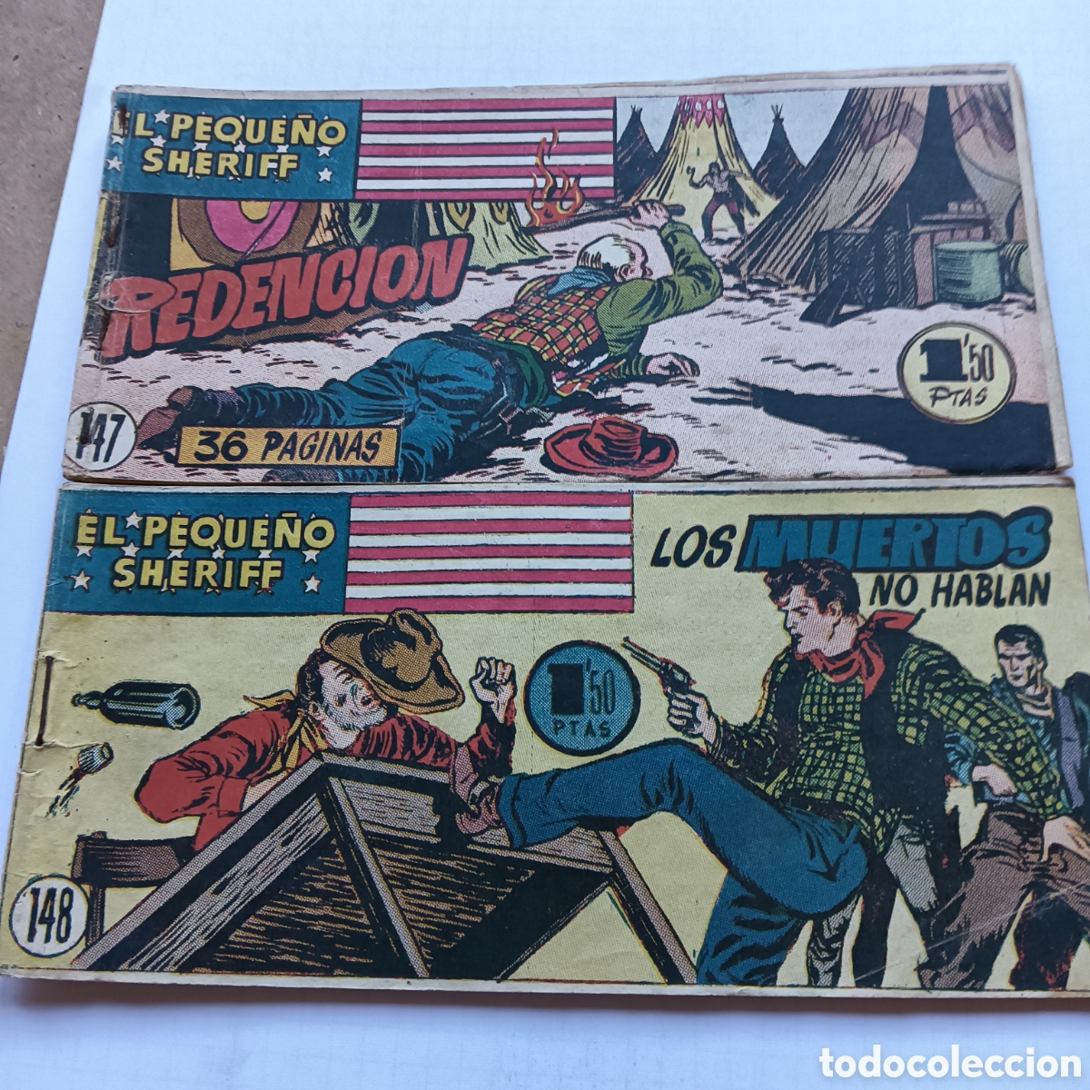 Tebeos: EL PEQUE&Ntilde;O SHERIFF N&Uacute;M 147-148 ORIGINAL HISPANO AM&Eacute;RICANA