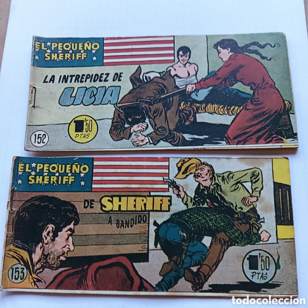 Tebeos: EL PEQUE&Ntilde;O SHERIFF N&Uacute;M 152-153 ORIGINAL HISPANO AM&Eacute;RICANA