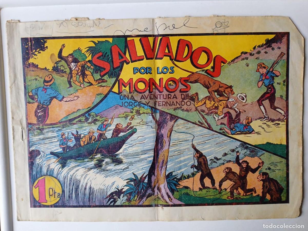 Tebeos: Tebeo Original Jorge y Fernando N&ordm; 33 - Salvados por los monos (A&ntilde;os 40)