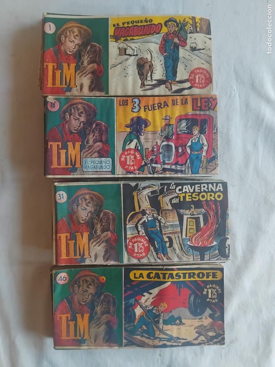 Tebeos: TIM EL PEQUE&Ntilde;O VAGABUNDO COMPLETA N&ordm; 1 AL N&ordm; 57 (FALTA EL N&ordm; 54) HISPANO AMERICANA ORIGINAL.