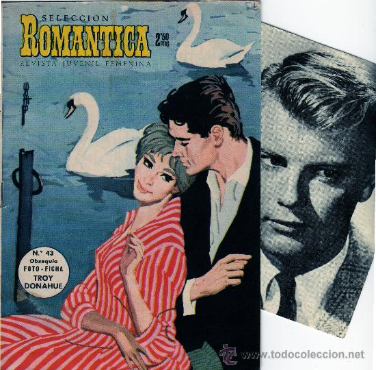 Tebeos: romantica n&ordm; 43 con foto-ficha de troy donahue