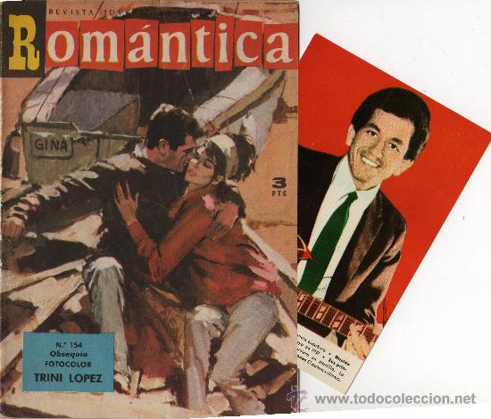 BDs: romantica n&ordm; 154 con fotocolr-ficha de trini lopez, reportaje hayley mills